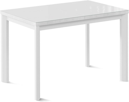 Стол обеденный Нагано, белое/белый цемент, ножки белые металл - фото 16041