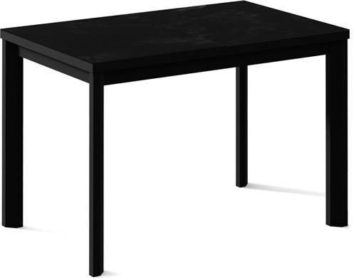 Стол с керамогранитом Нагано, Черный мрамор/Черный ламинат, ножки черные металл - фото 16162