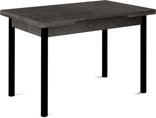 Стол кухонный Милан EVO, Серый камень, ножки черные металл - фото 16769