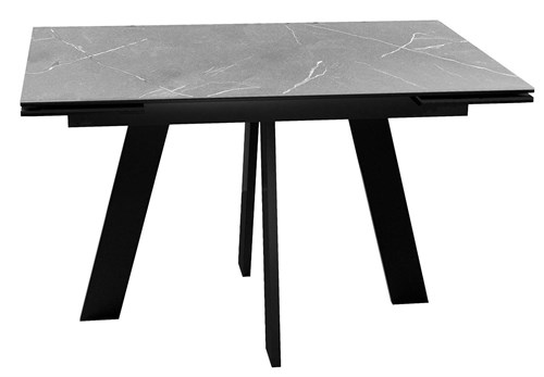 Стол DikLine SKM120 Керамика серый мрамор/подстолье черное/опоры черные (2 уп.) - фото 29453