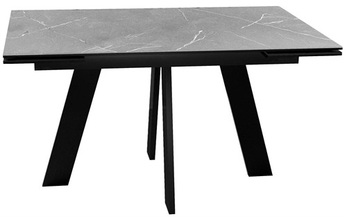 Стол DikLine SKM140 Керамика серый мрамор/подстолье черное/опоры черные (2 уп.) - фото 29485