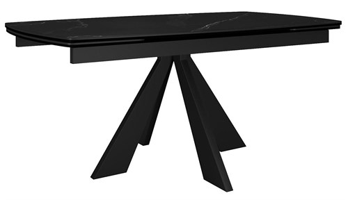 Стол DikLine SKU140 Керамика Черный мрамор/подстолье черное/опоры черные - фото 30133