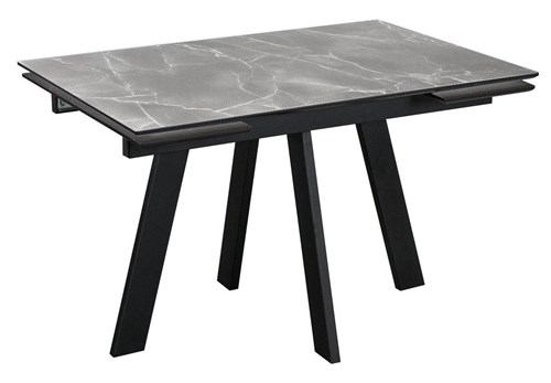Стол обеденный WINGS Фаерстоун (серый)/Черный, Черный - фото 30451