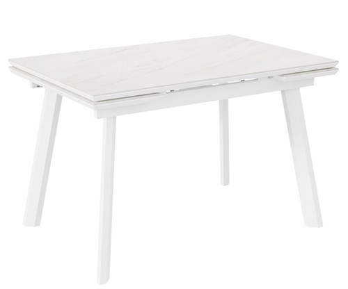 Татами-2С Белый мрамор/Нога белая - стол обеденный с керамогранитом - фото 32576