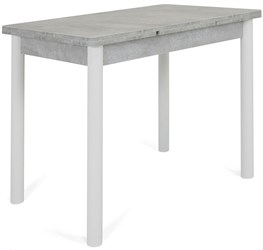 Стол кухонный Милан EVO, Светлый цемент, ножки белые металл