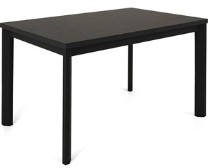 Стол обеденный Нагано, Черный цемент, ножки черные металл