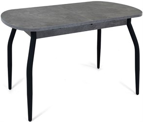 Стол кухонный Портофино, Серый камень, ножки черные металл