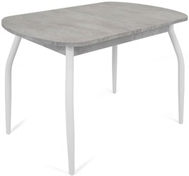 Стол кухонный Портофино, Светлый цемент, ножки белые металл