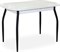 Стол кухонный Портофино Стекло белое/белый, ножки черные металл - фото 16048