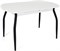 Стол кухонный Портофино, Белый цемент, ножки черные металл - фото 16990