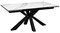 Стол DikLine SFE140 Керамика Белый мрамор/подстолье черное/опоры черные (2 уп.) - фото 29249