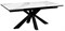 Стол DikLine SFE160 Керамика Белый мрамор/подстолье черное/опоры черные (2 уп.) - фото 30540
