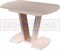 Стол кухонный Танго ПО МД ст-КР 03 МД, молочный дуб, стекло кремового цвета - фото 6818